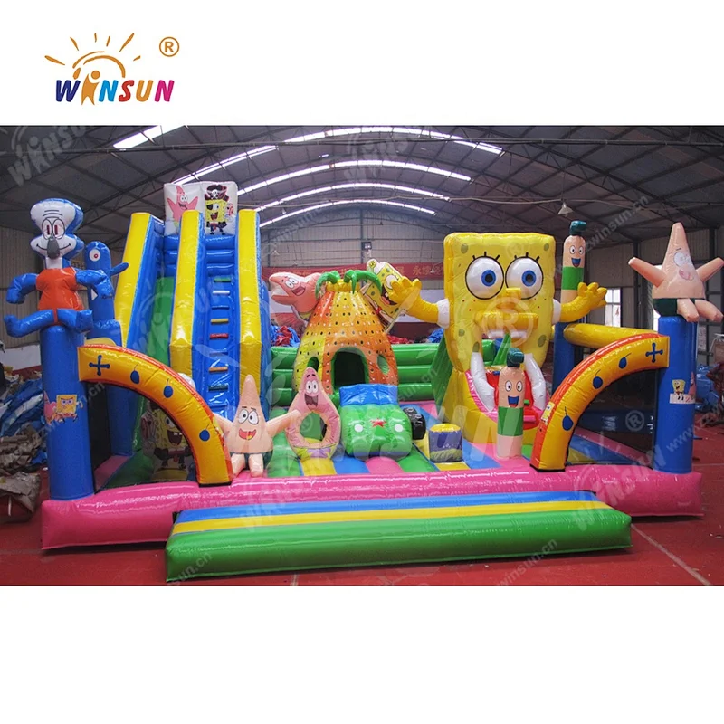 Hot newest design custom popular used largest inflatable fun city for adults