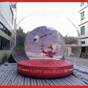 Airtight constant air continue inflatable snow globes