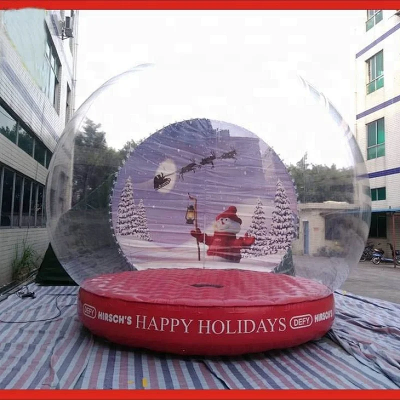 Airtight constant air continue inflatable snow globes