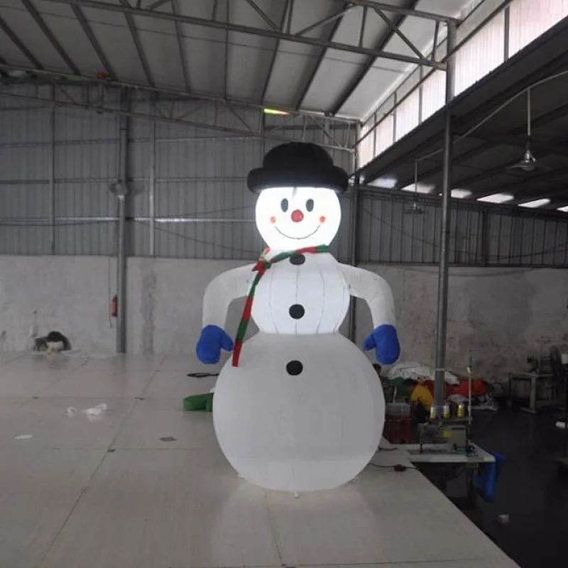 Led light inflatable Christmas models,huge air santa claus building, festival santa claus shapes for promotion