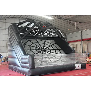 Attraction inflatable spider wall, clear spider crawl climbing wall,professional wall games hot hire
