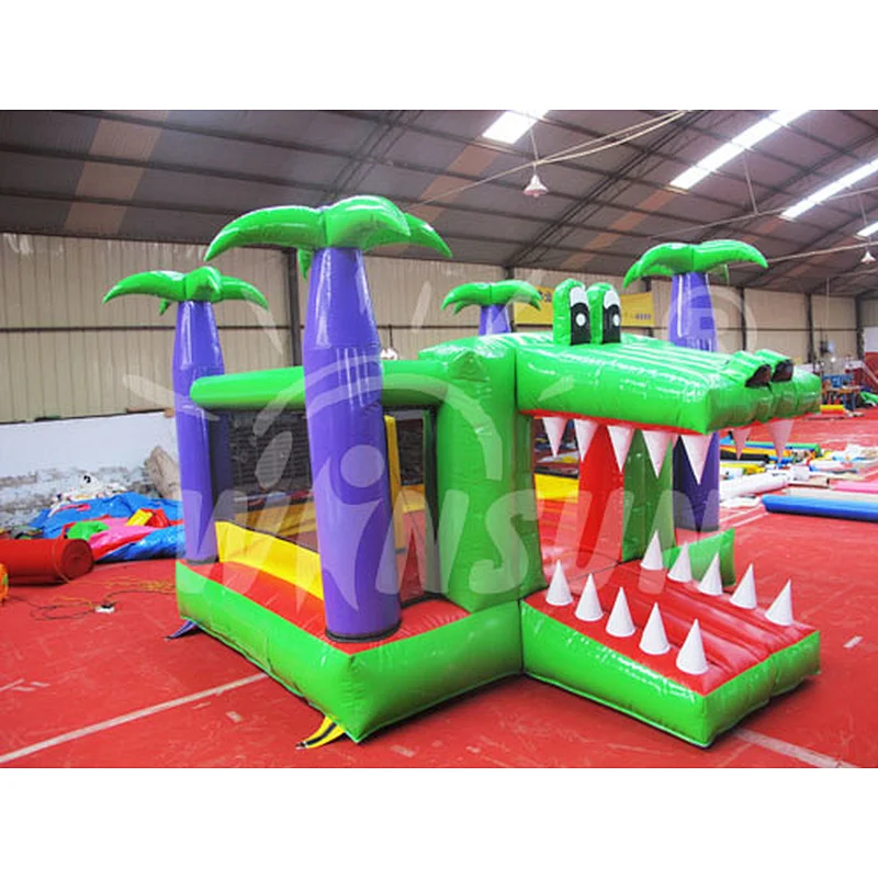 crocodile inflatable bouncer combo slide for toddlers,Crocodile bouncer,Inflatable Castle With Slide Crocodile Modeling