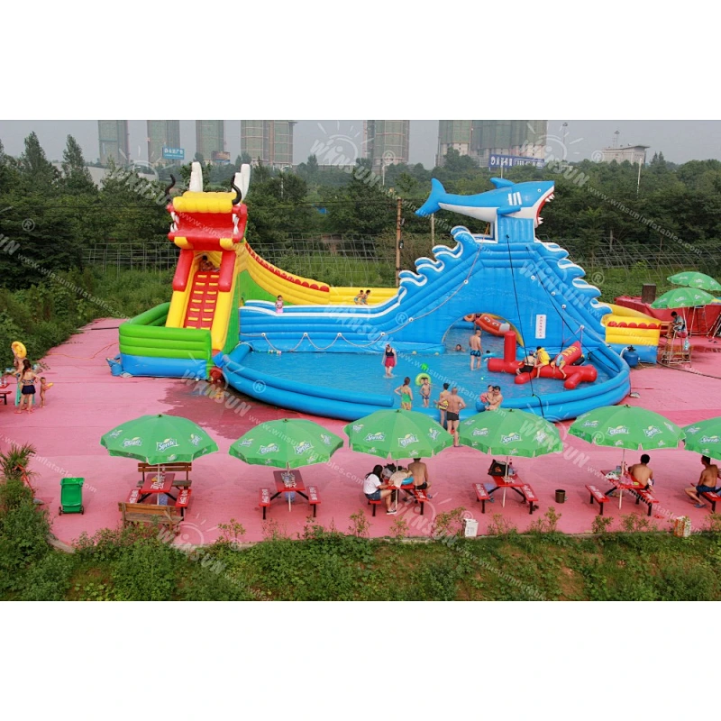 customized giant water park slides for sale cheap inflatable water park
