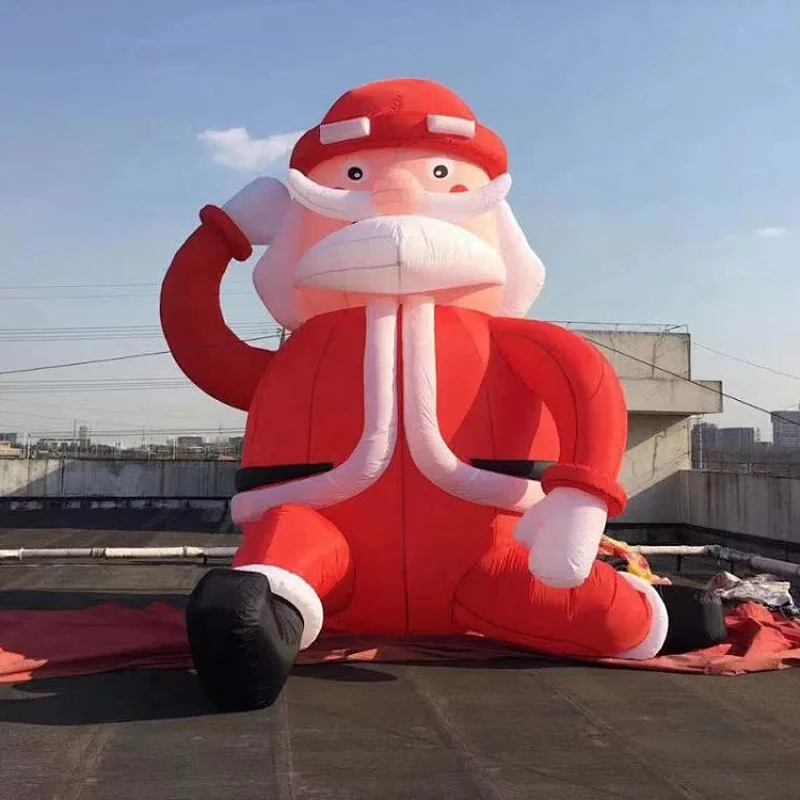 Super new edition inflatable santa claus bow door, air constant christmas door way for sale