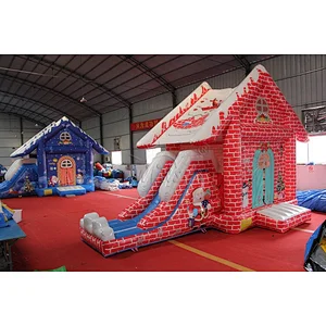 Birthday of Jesus Christ inflatable eve bounce house, Father christmas grotto, santa claus bounce room for sale