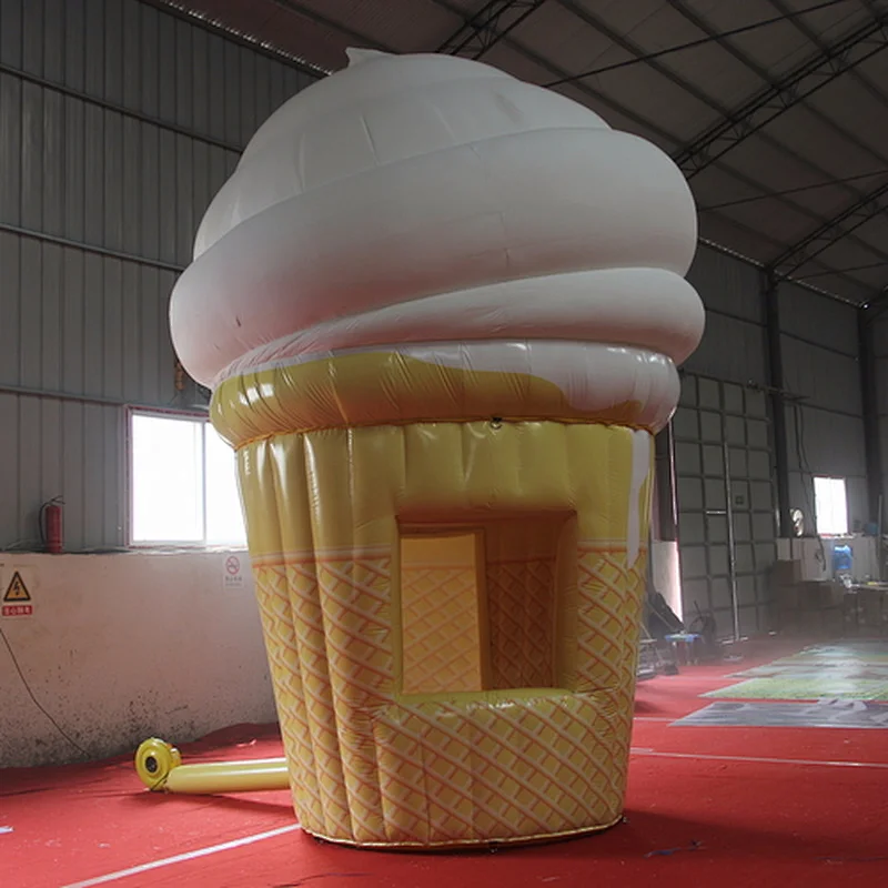 inflatable ice cream stand for sale, portable inflatable advertising kiosk for ice cream,PVC Inflatable Ice Cream Cone Balloon