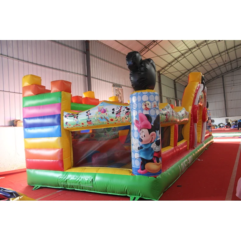 Amusement park cartoon theme bounce game,inflatable animal world bounce house, inflatable cartoon jumping trampolines for hire