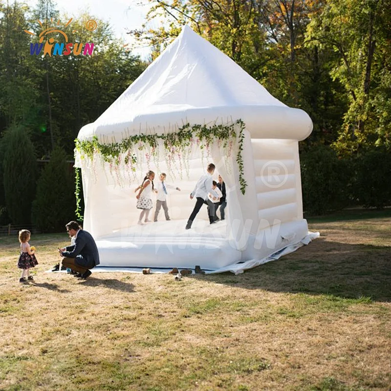 Europe popular CE inflatable wedding castle, 5M wedding bouncy castle, inflatable wedding bouncy