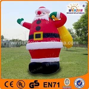 giant christmas inflatable dance santa claus with gift bag for sale