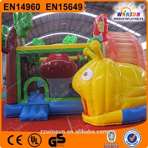 New Design CE Inflatable Snail Bouncer for sale, snail castle house for rental