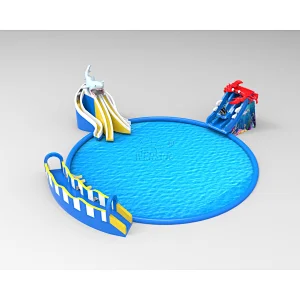 Commercial inflatable playground water park equipment, sea world theme amusement park water slide park for sale