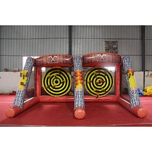 Axe throwing inflatable games, tossing axe sticky games, carnival sport game with 20 Axe for sale