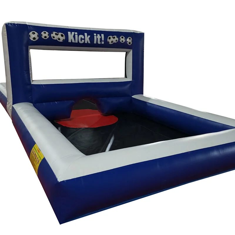 2 person Soccer Kick game, inflatable Soccer Goal Games, 10 balls inflatable football sport games promotion