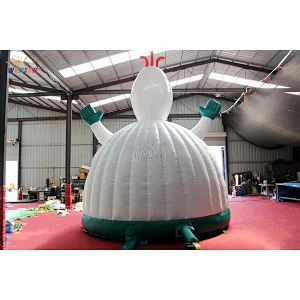 Amusement Cartoon theme inflatable snow man bouncers, inflatable cute jumping trampolines, air bouncy castles for rental