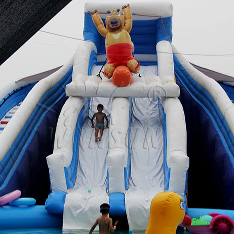 Giant Bear inflatable water park,inflatable water park for sale, Kids water inflatable amusement park