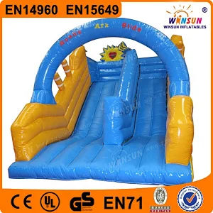 Commercial inflatable amusement Park slide with bouncer