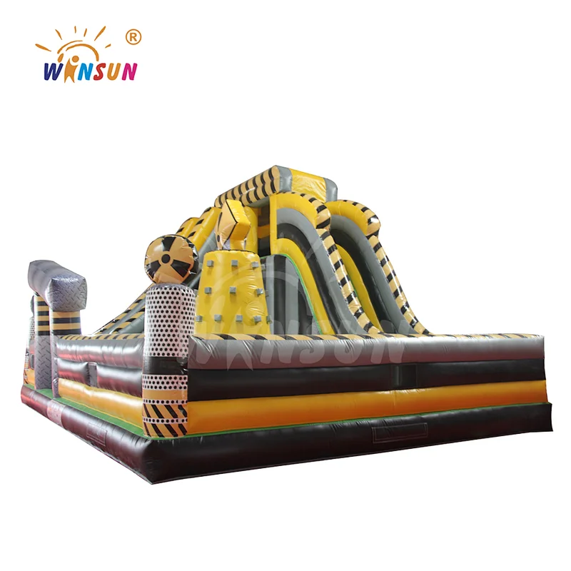 nuclear zone playground toxic inflatable Obstacle Course free stunt jump amusement park on sale,Nuclear Zone Inflatable Playgrou