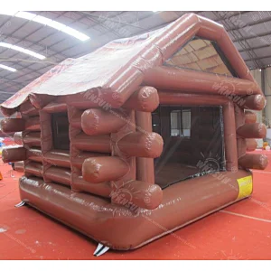 EN14960 approval Christmas inflatable snow cabin, inflatable Christmas bounce house, inflatable snow cabin for kids