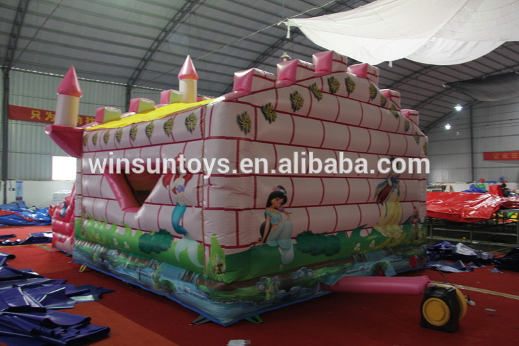 pink inflatables castle