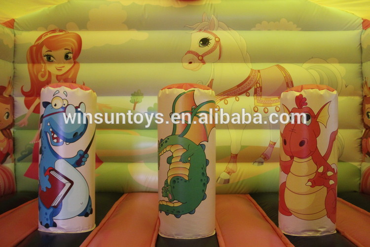 pink inflatables castle