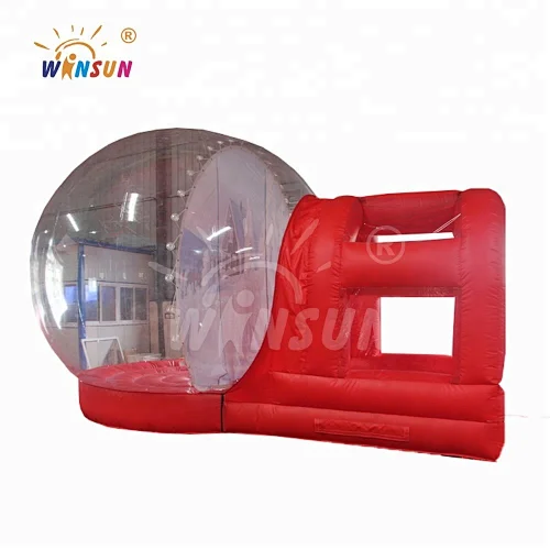 Christmas air blown inflatable snow globe, outdoor Christmas snow globes sale