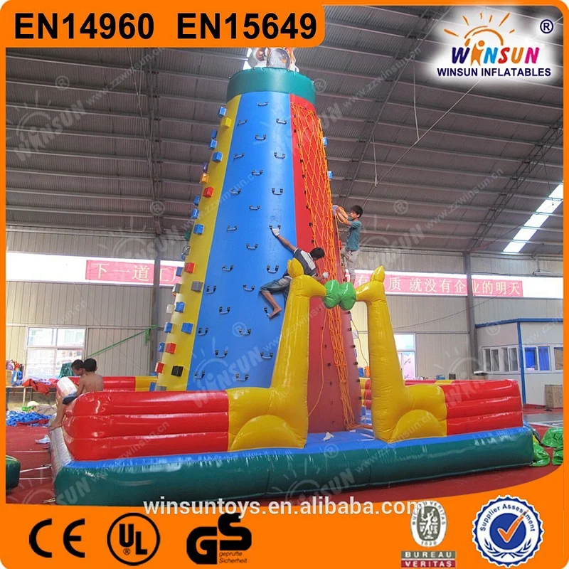 Popular inflatable rock climbing wall/large inflatable climbing games
