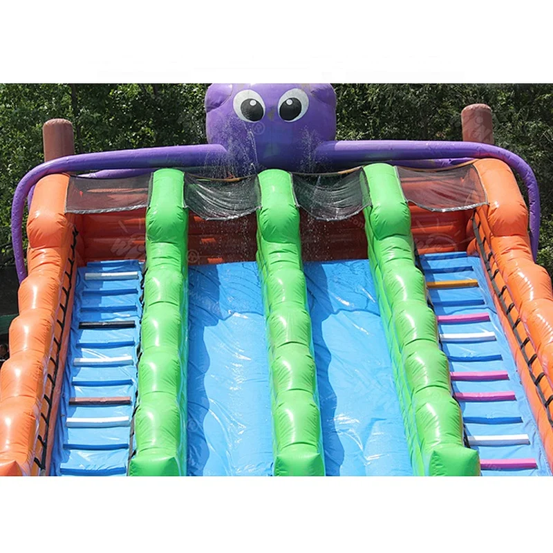 Outdoor playground inflatable octopus water park