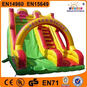 Custom Logo Large long inflatable 0.55mm PVC water Mini jungle Slide