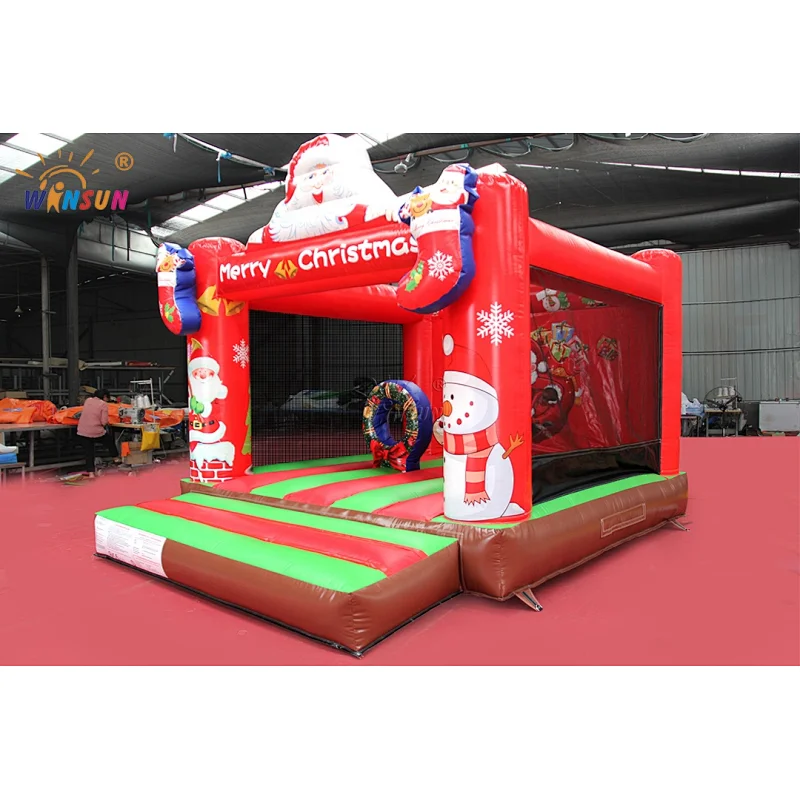 Christmas castles for hire,inflatable santa claus bouncers for rentals,Buy factory direct sale trampolines on sale