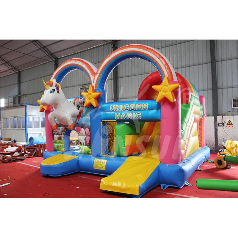 commercial custom pvc inflatable ultimate combo unicorn bounce house