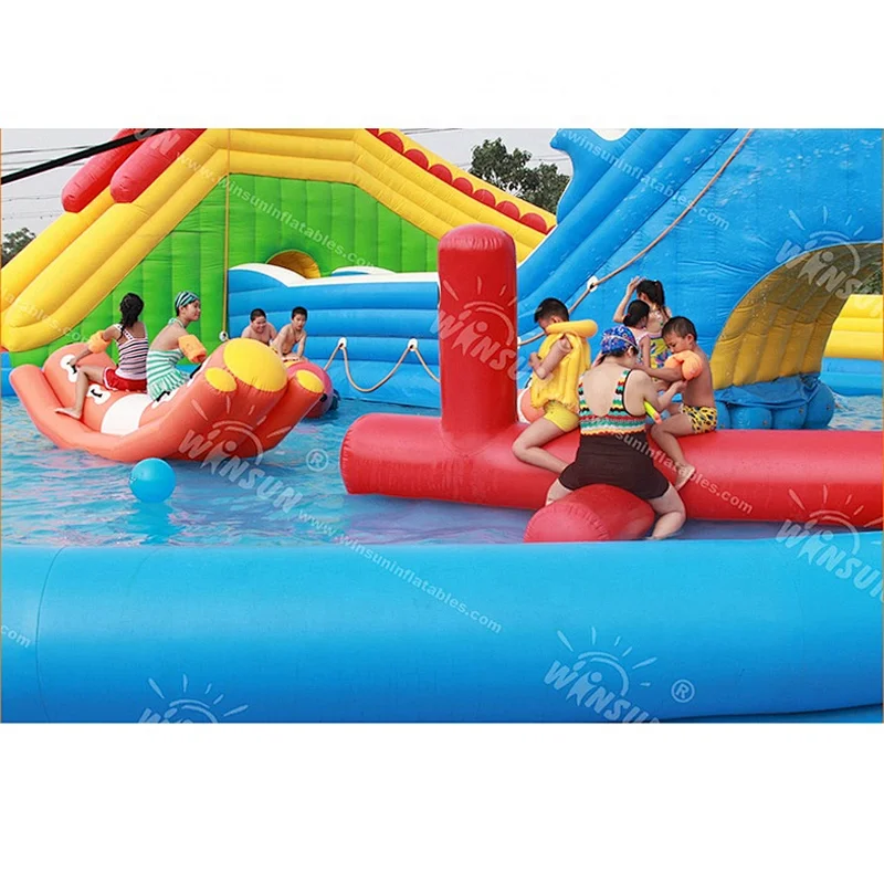 Park projects dragon shark inflatable water toys