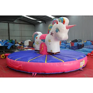 High quality Commercial pull riding bounce and ride inflatable,Inflatable Rodeo Unicorn