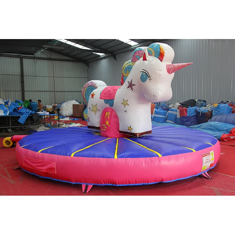 High quality Commercial pull riding bounce and ride inflatable,Inflatable Rodeo Unicorn