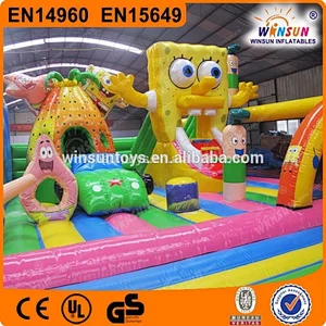 Hot newest design custom popular used largest inflatable fun city for adults