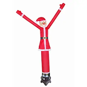 Customized size inflatable tall and thin santa claus air dancer Christmas decoration,Advertising santa air dancer for rental