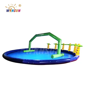 Advertising inflatable water floating archway,inflatable airtight bow,commercial air sealed arch for sale