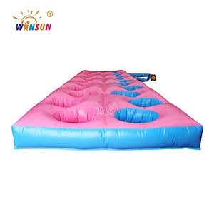 inflatable competition interactive game,Inflatable mattress filled with ankle loving holes,double trouble inflatable obstacle