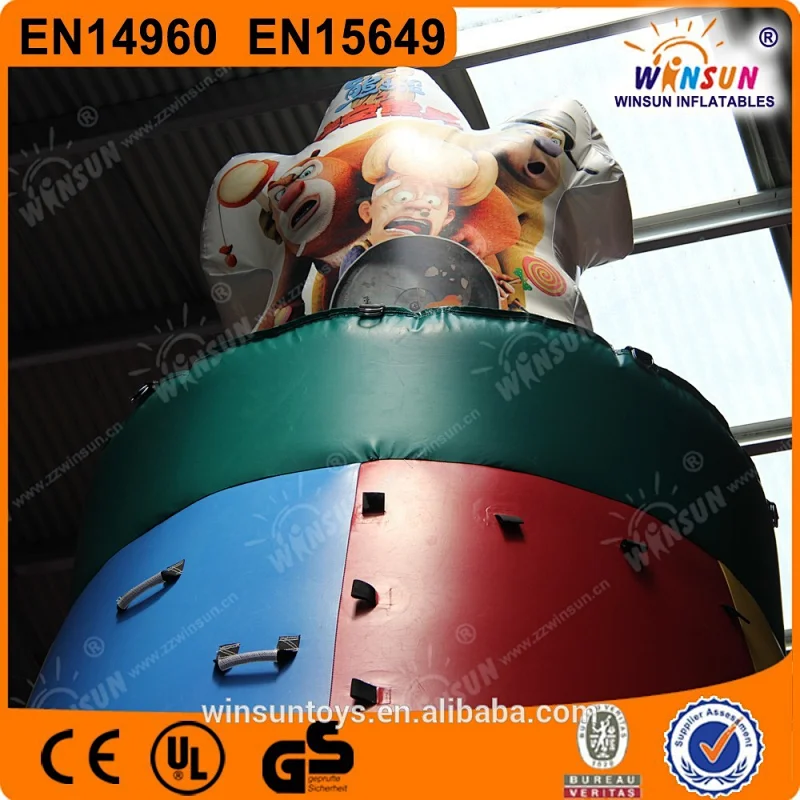 Popular inflatable rock climbing wall/large inflatable climbing games