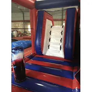 Spider man bouncy castle slide commercial kids jumping castle for sale, Custom jumping combo inflatable spider man bouncer