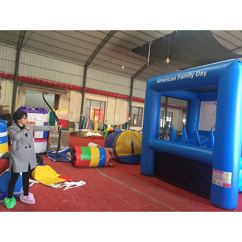 Carnival amusement park inflatable archery shooting games,arrow shoot match,inflatable bow shooting games for sale