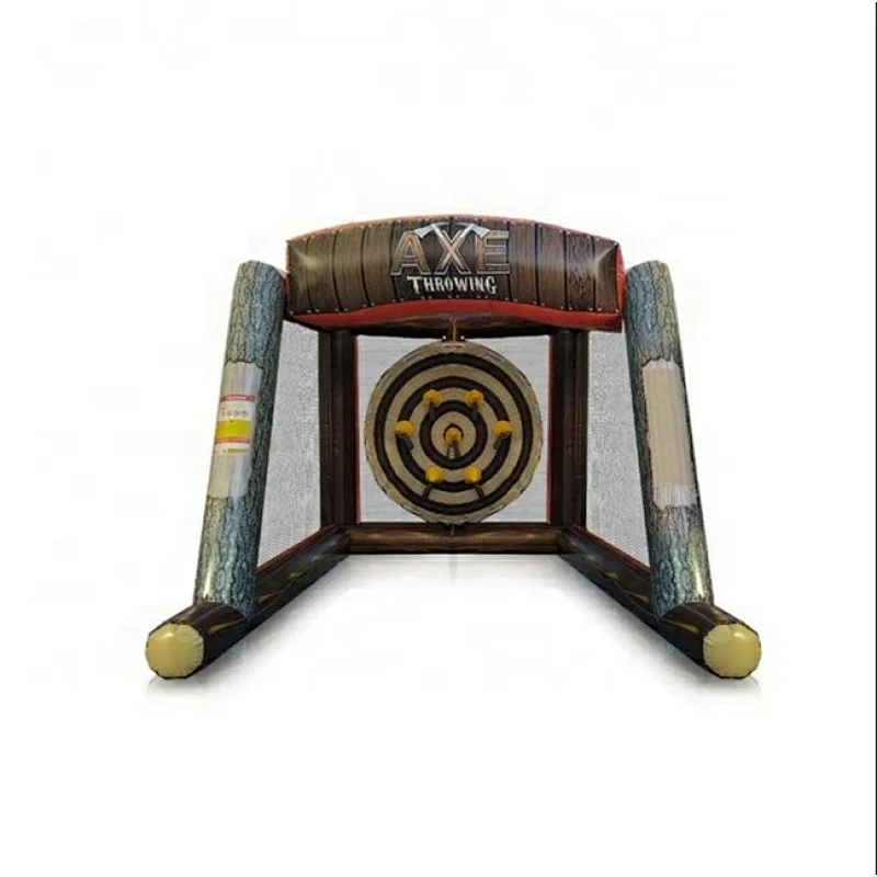 2019 new design carnival inflatable axe throw dart game for sale, Axe Throwing Double Lane Inflatable Sport Game Axes Toys