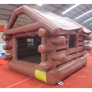 EN14960 approval Christmas inflatable snow cabin, inflatable Christmas bounce house, inflatable snow cabin for kids