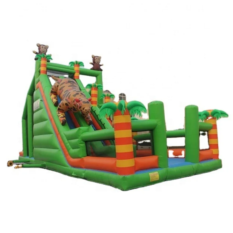 Adrenaline inflatable jumping platform sport games,inflatable monkey slides games with jumping platform  for sale and rentals