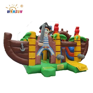 Build your own inflatable pirate ship paradise,inflatable fairyland pirate bounce, screamer water slides