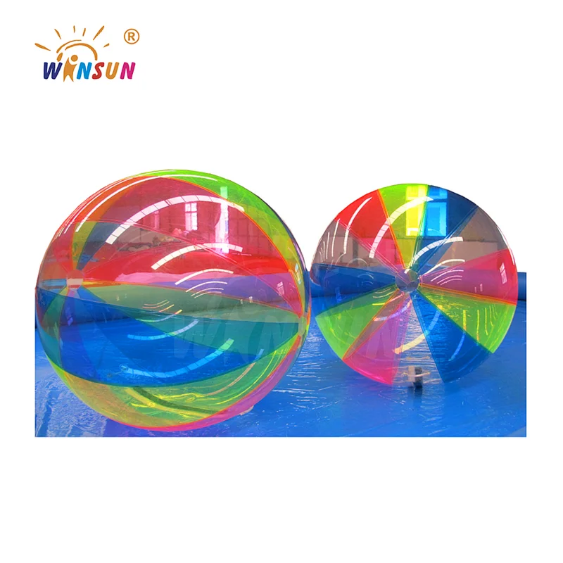 2m/1.8m TPU colorful inflatable water walking ball, high quality inflatable plastic water balls for swimming pool