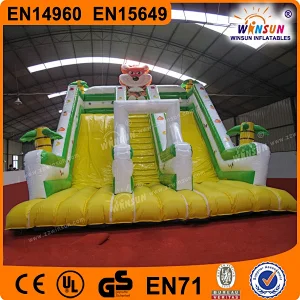 New design 0.55mm PVC adult inflatable rainforest commercial slide