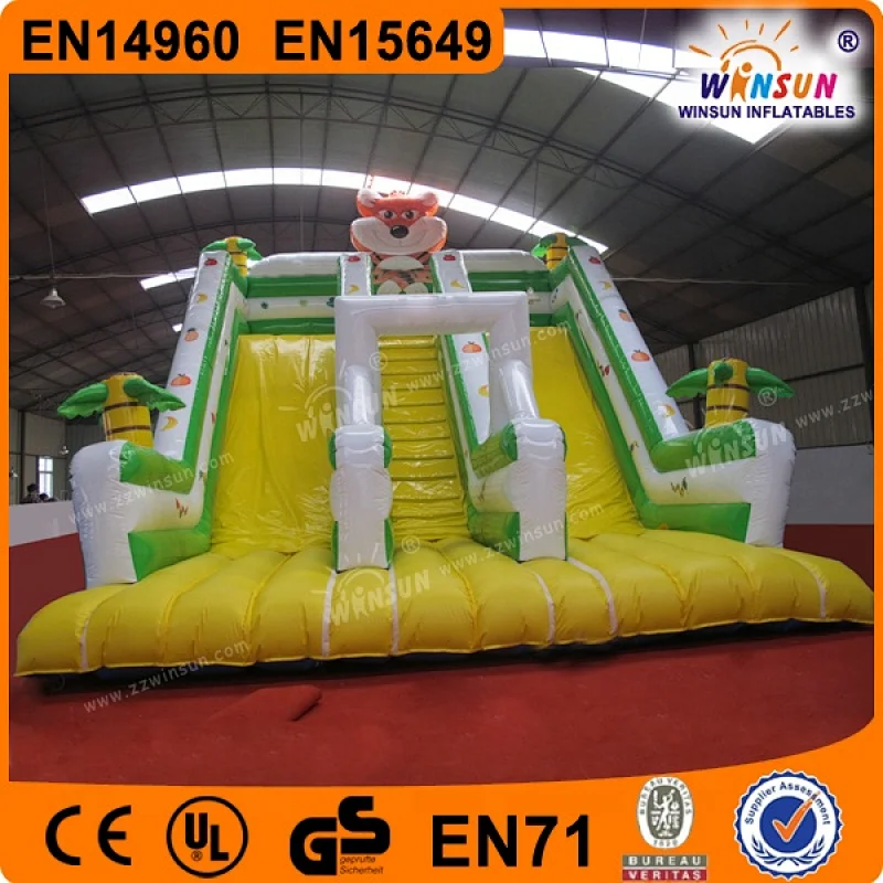 New design 0.55mm PVC adult inflatable rainforest commercial slide