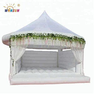 Europe popular CE inflatable wedding castle, 5M wedding bouncy castle, inflatable wedding bouncy