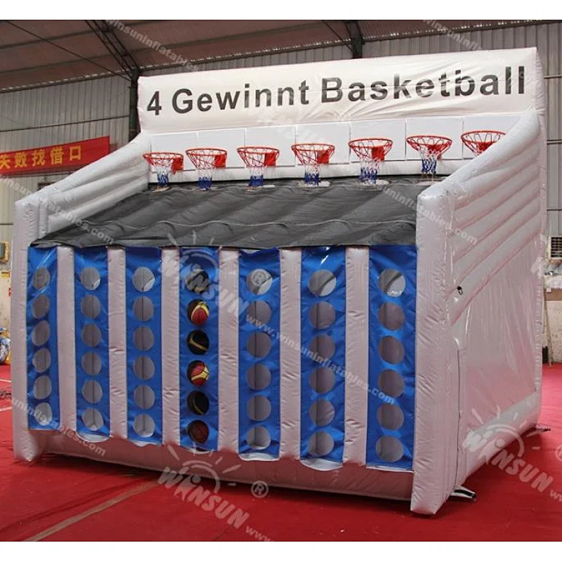 popular inflatable basketball connect 4 game, inflatable basketball game connect four for sale,inflatable interactive adult game