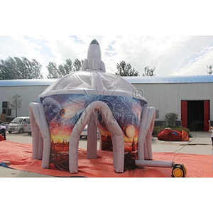 Outer Space Rocket Themed outdoor Inflatable Spider Tent,inflatable spider dome tent